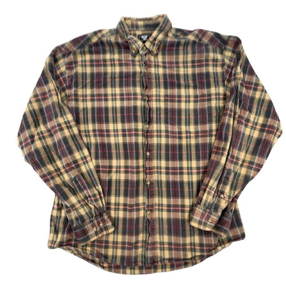 Junction West XL Mens Plaid Flannel Button Up Shirt‎ Long Sleeve Casual